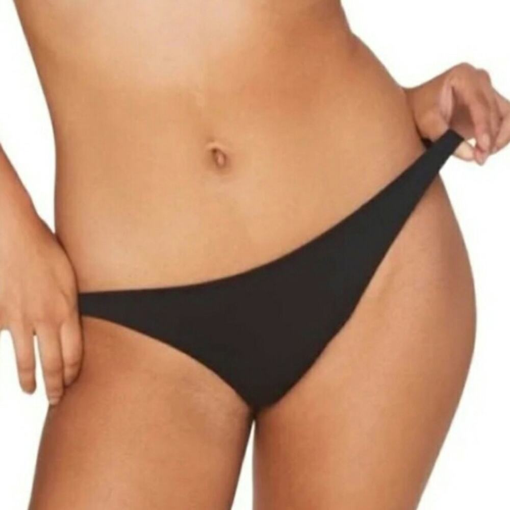 Demi Moore x Andie Tropez Bottom Black Textured Swimwear Bathing Suit Size M New